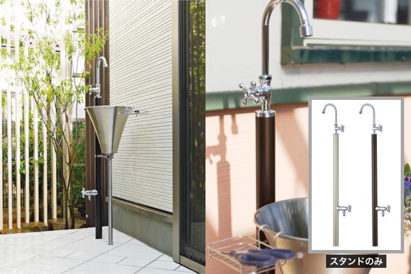 UNISON FINO フィーノスタンドⅡ 左右仕様 水栓2口 蛇口付き｜立水栓・水栓柱