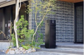 UNISON ユニットウォール Mies ミース 埋込仕様/アンカー仕様 郵便ポスト・宅配ボックス付｜機能門柱