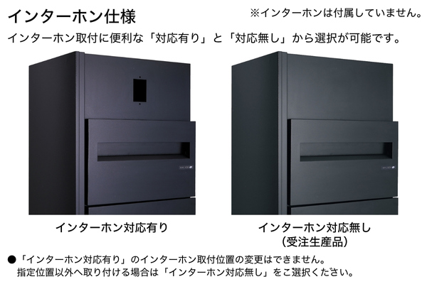 UNISON ユニットウォール Mies ミース 埋込仕様/アンカー仕様 郵便ポスト・宅配ボックス付｜機能門柱