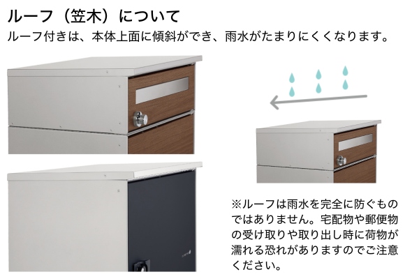 UNISON ripit リピットDB ポスト有り/ポスト無し ルーフ無し/ルーフ付 宅配ボックス 台座付き｜据置きタイプ