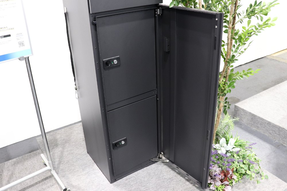 2回受取に対応した2段式宅配ボックス