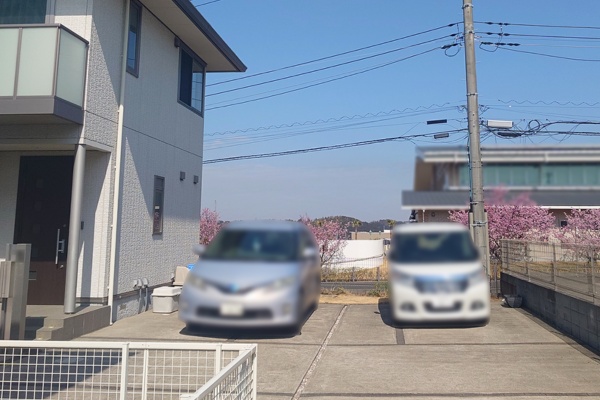 カーポートSC 後方支持 2台用の施工前
