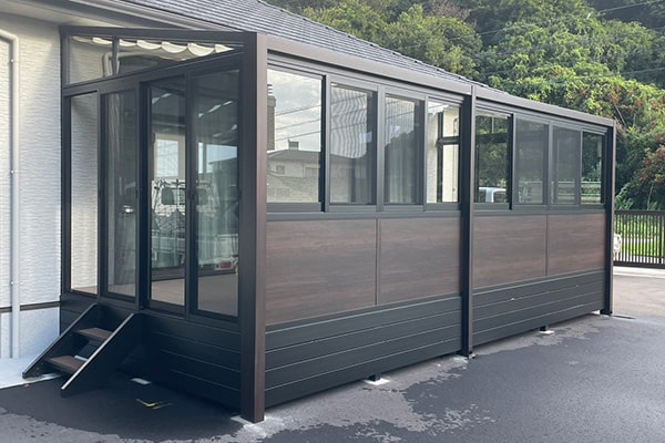 ガーデンルームの施工後